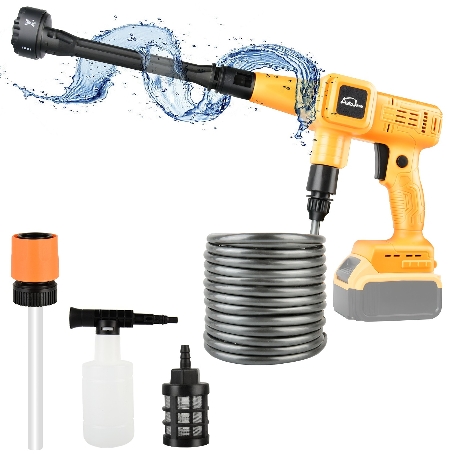 Cordless Pressure Washer for Dewalt 20V Battery 880 PSI Portable Handheld Power