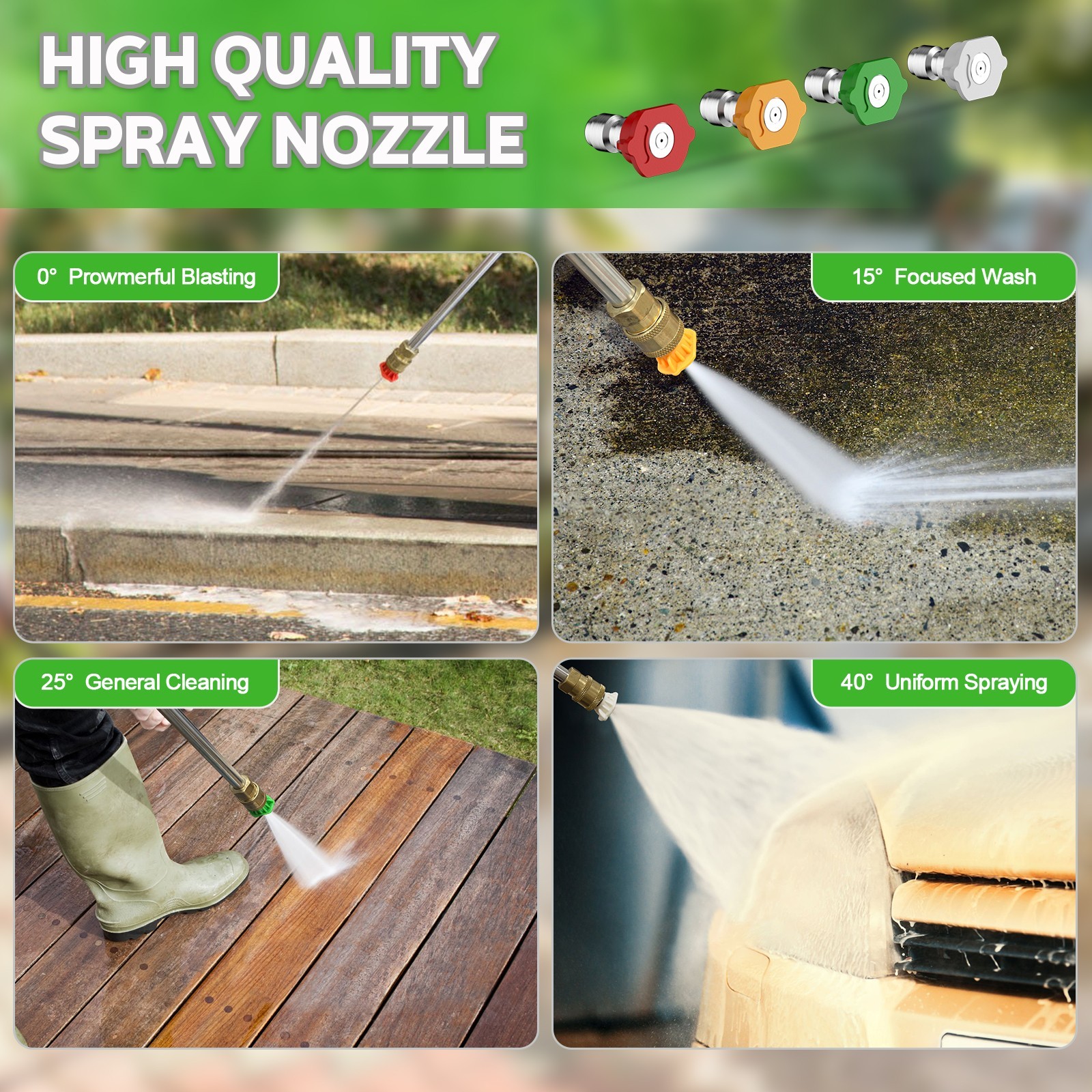 Pressure Washer 4200PSI 2.0GPM, Powerful Cleaning, 4 Nozzle Tips, for Car