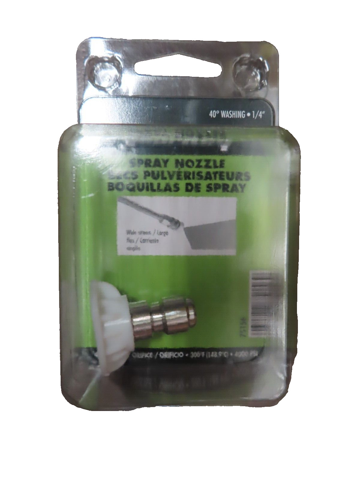 Forney White 4000 PSI 40 Degree 1/4 in. Washing Nozzle 4.5 mm Orifice #75156