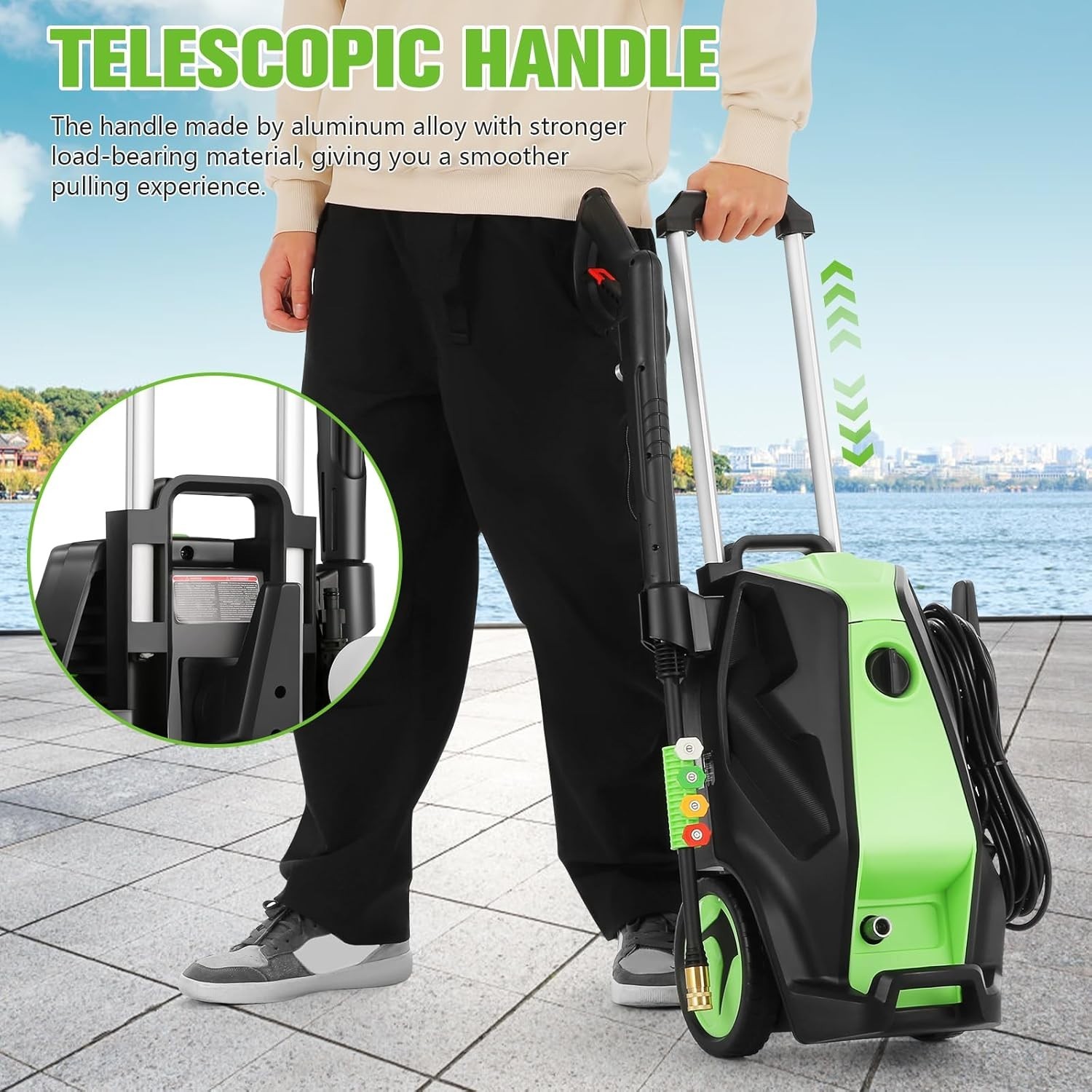 Compact Electric Pressure Washer 5000 PSI & 33 FT Hose – Ideal for Home Cleaning