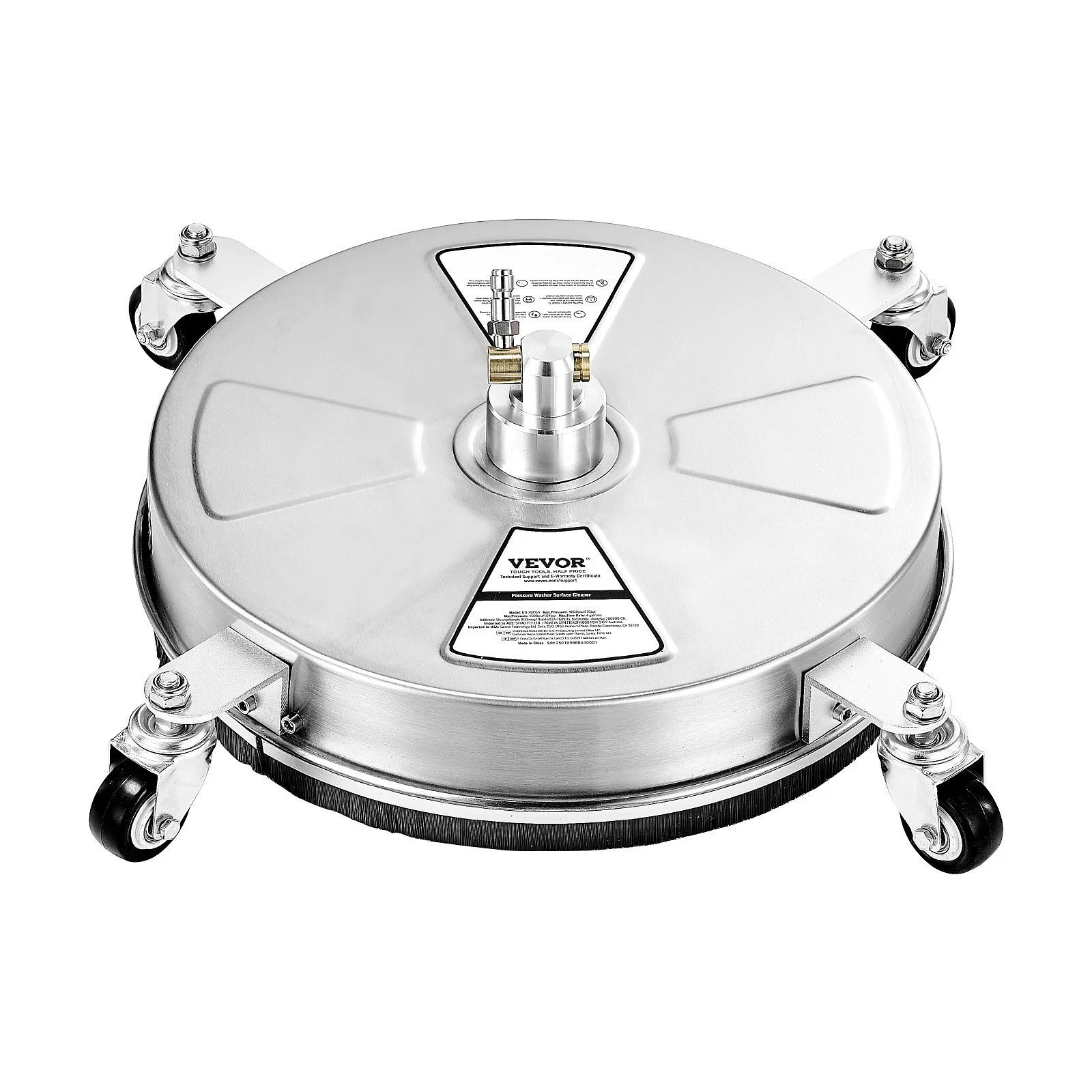16.5″ Pressure Washer Surface Cleaner, Stainless Steel Pressure Washer Attachmen