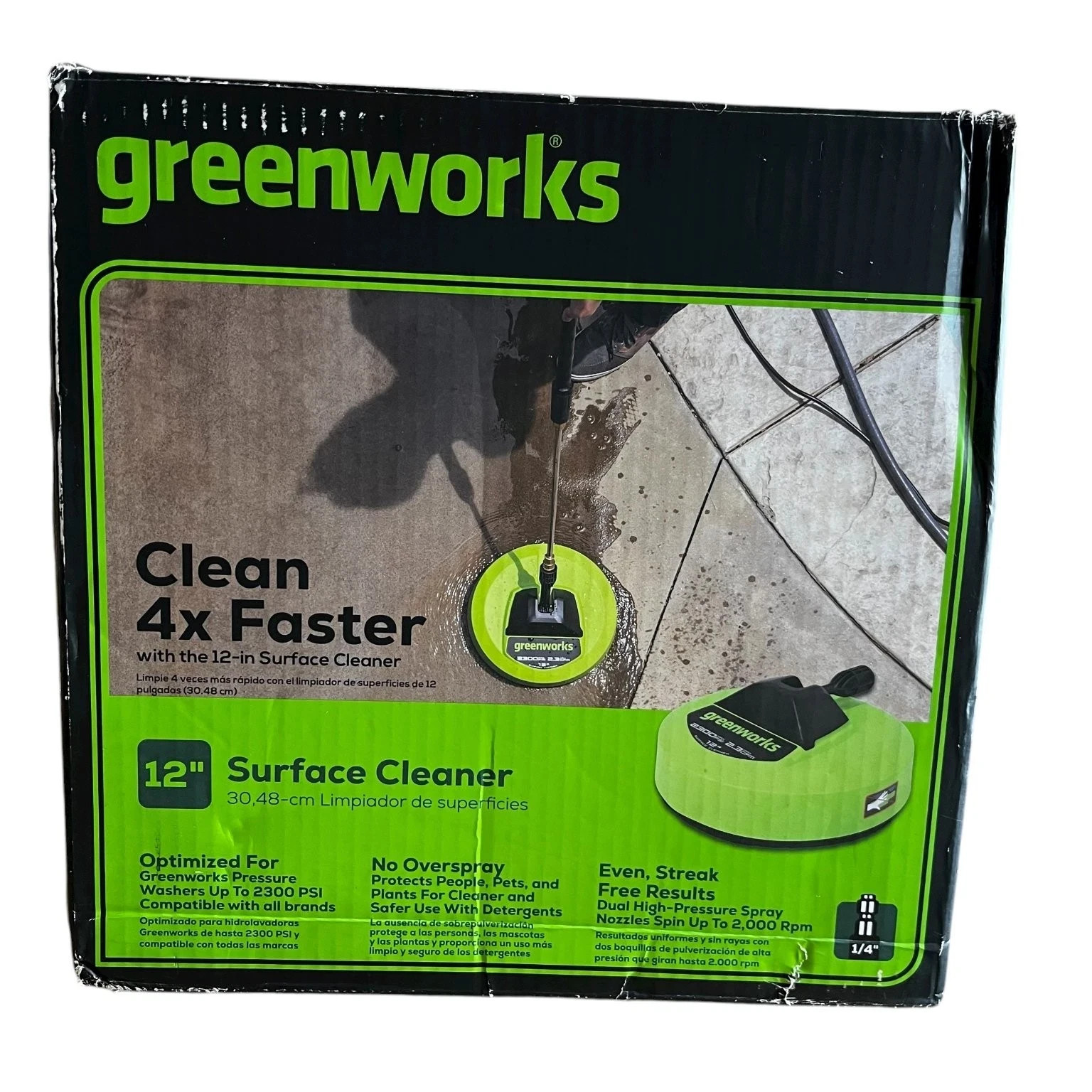 Greenworks Pro Universal 12″ Rotating Surface Cleaner – Customer Return
