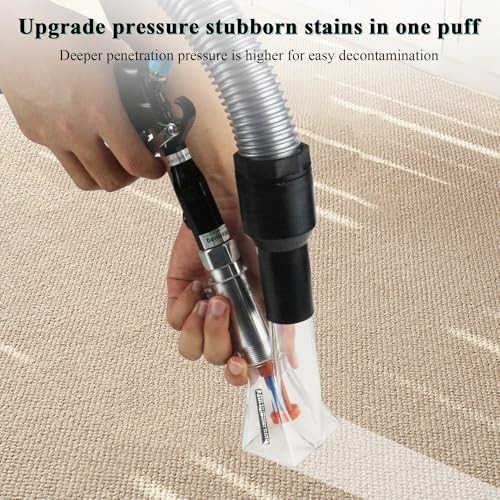 2-in-1 Car Interior Cleaning Gun & Vacuum Blower, Adjustable Air Flow Nozzle, Du