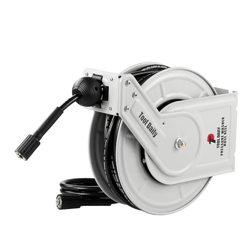Tool Daily Retractable Pressure Washer Hose Reel 60FT 1/4