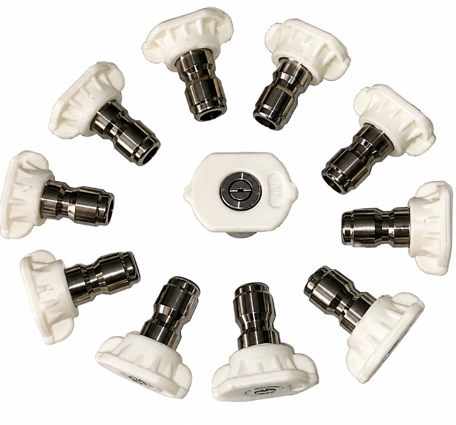 *NEW* Pressure Washer Spray Nozzle Tips, 1/4″ Stainless Steel, White 11Pcs