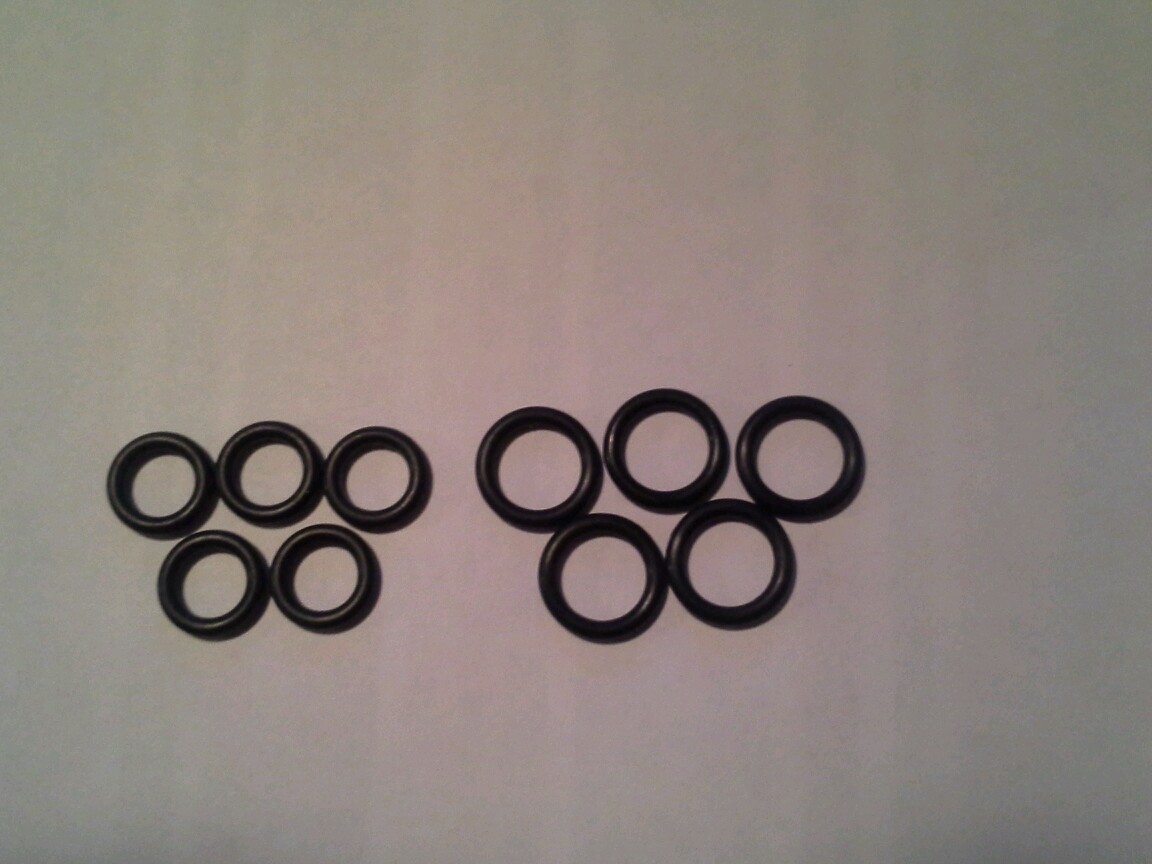 1/4 in & 3/8 in Female Pressure Washer coupler O rings, multi pack (10 pk) Buna