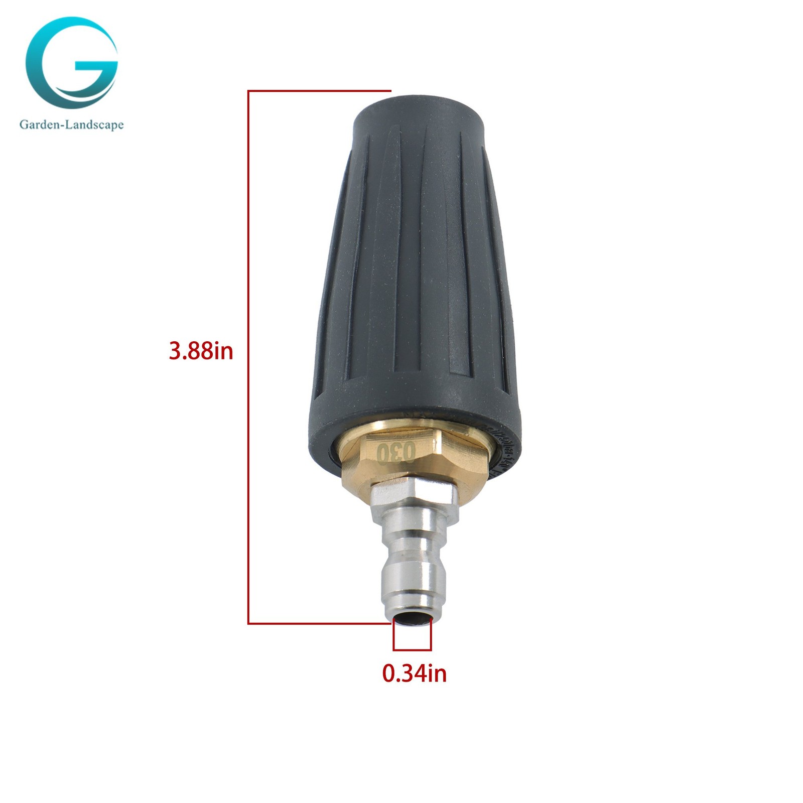 3600 Psi 1/4 Inch Rotating Turbine Nozzle Set High Pressure With 5 Spray Nozzles