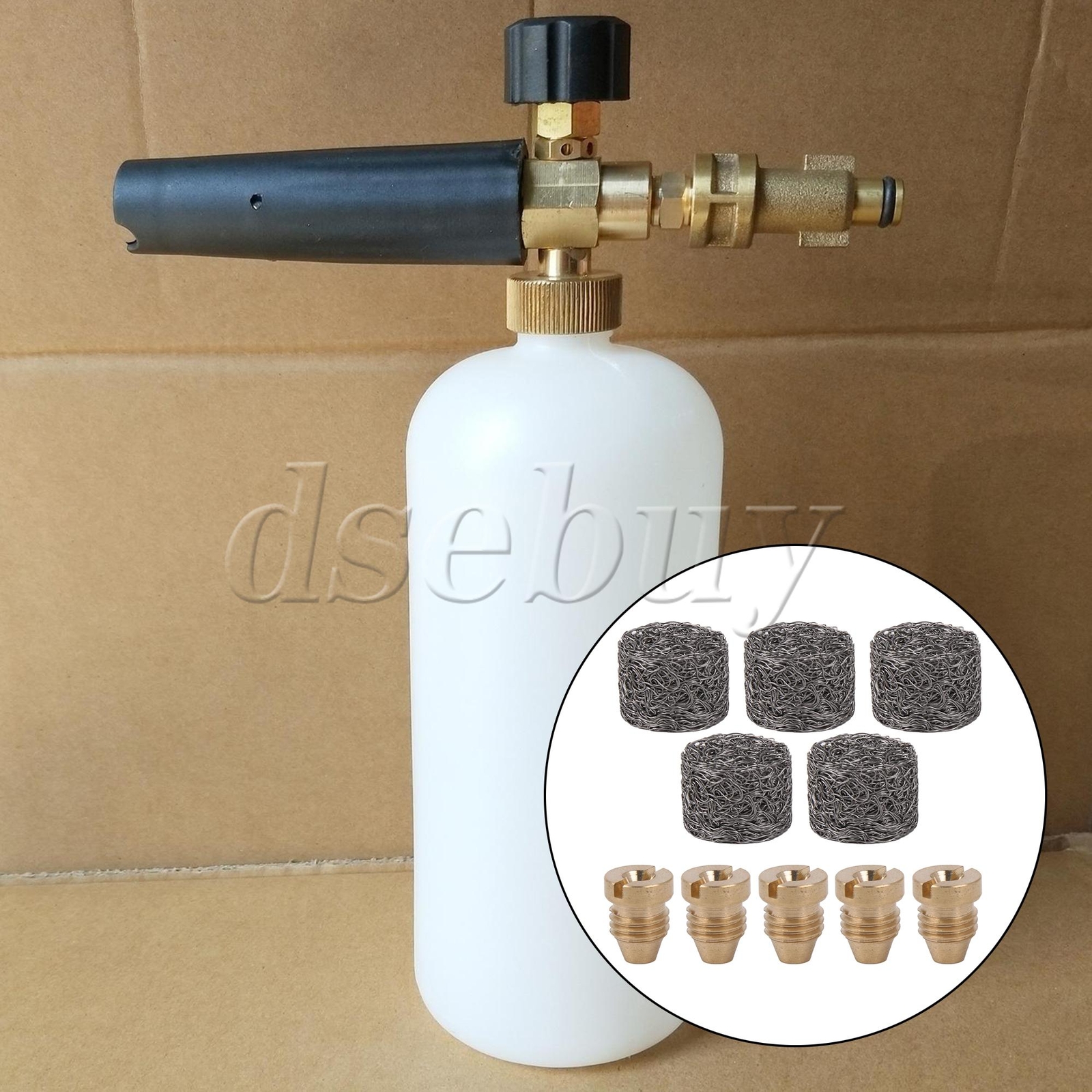 10Pieces Brass Thread Nozzle 1160psi 1.1mm Mesh Filter for Snow Foam Lance