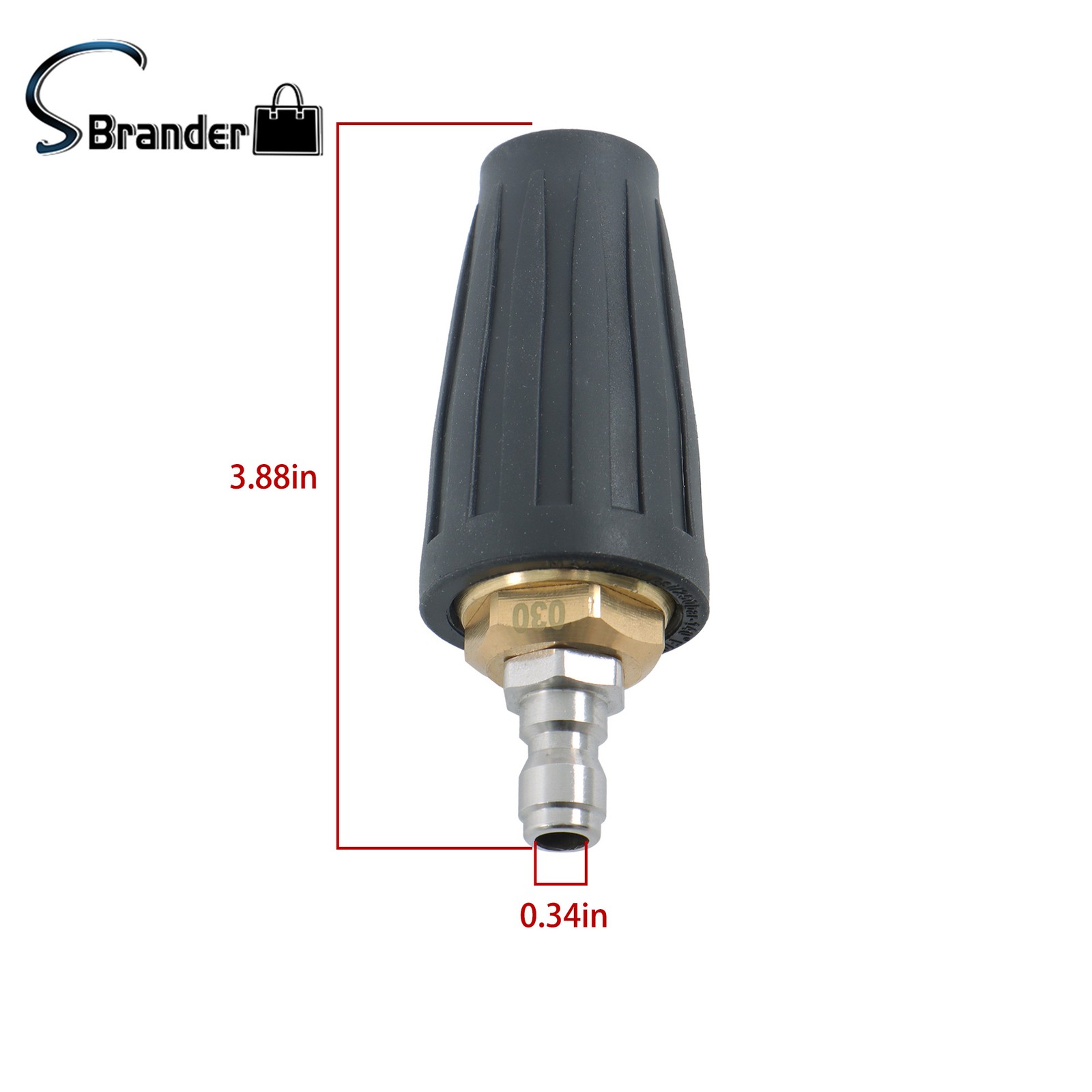 4.0 GPM 3600 PSI 360° Rotating Turbo With 5 Spray Nozzles Pressure Washer