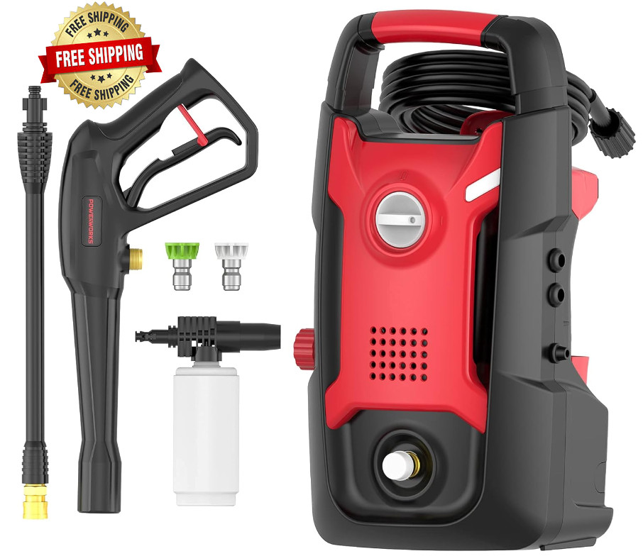 Maquina de lavado a presion electrica 1700PSI-1,2GPM-13amps, 20 pies, 3 boquilla