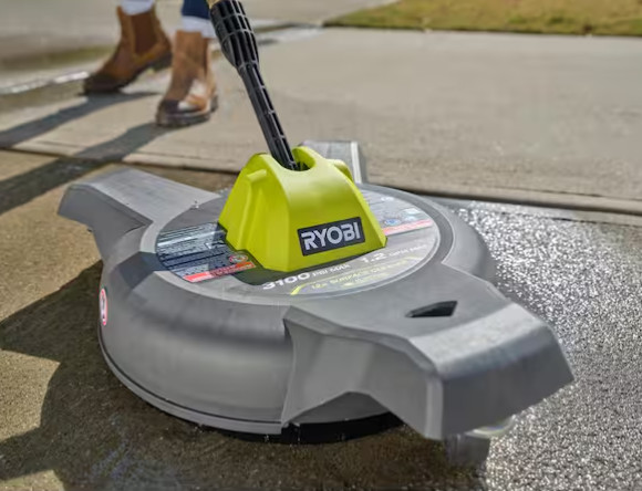RYOBI 12 in. 3100 PSI Electric Pressure Washer Surface Cleaner with Caster
