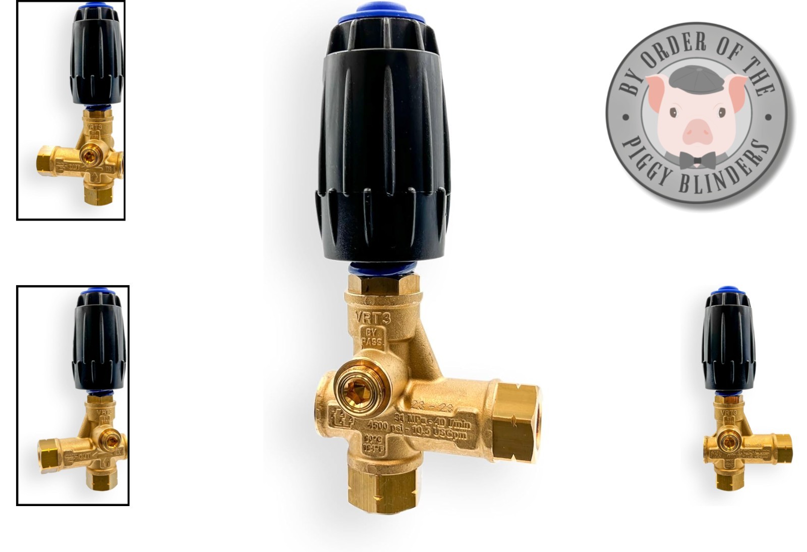High-Performance Brass Pressure Washer Unloader – Adjustable 3/8″F Outlet