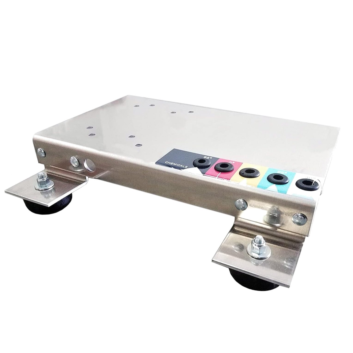 Heavy-Duty Pressure Washer Base Plate with Rubber Feet