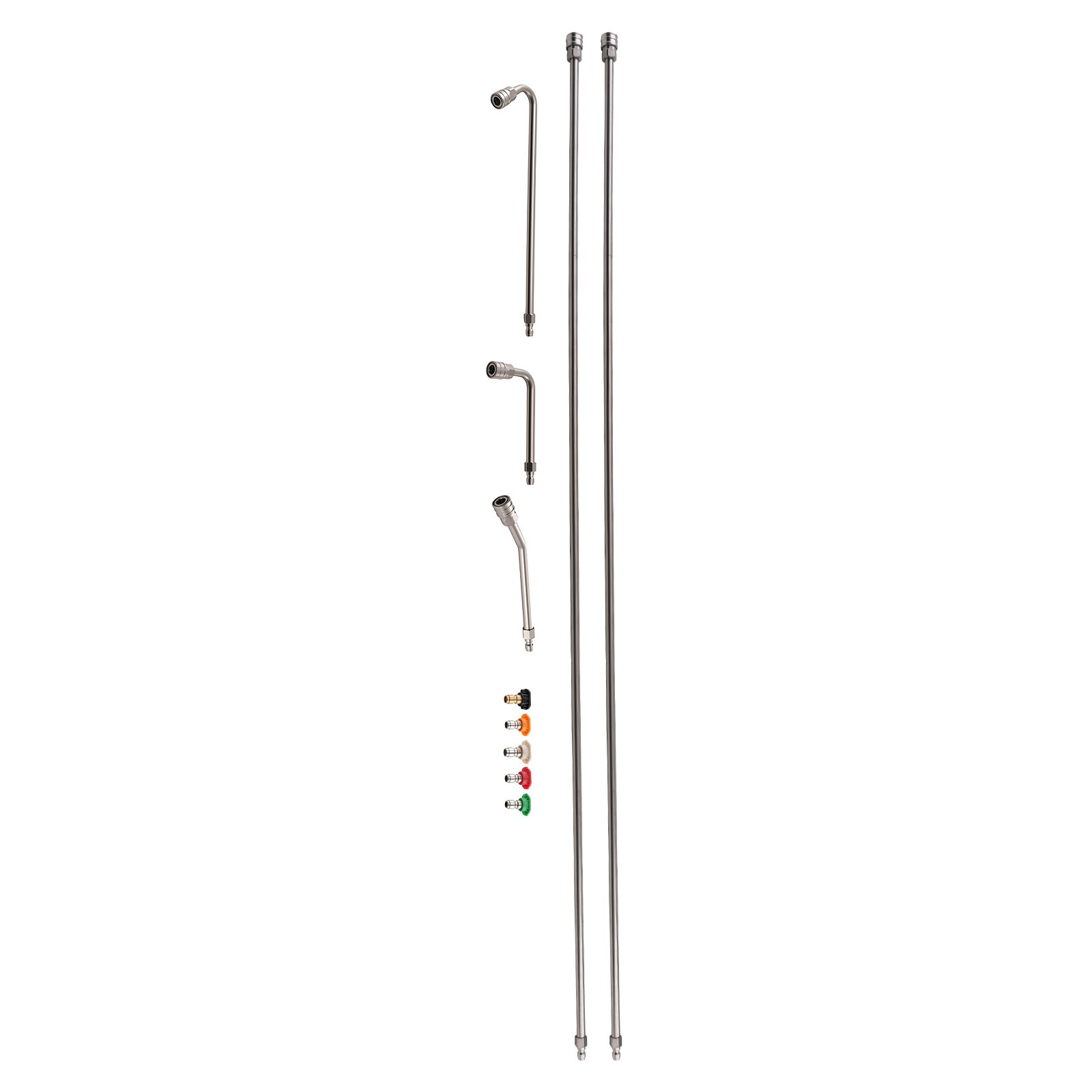 120″ Pressure Washer Extension Rod Stainless Steel Gutter Cleaning Tool Kit