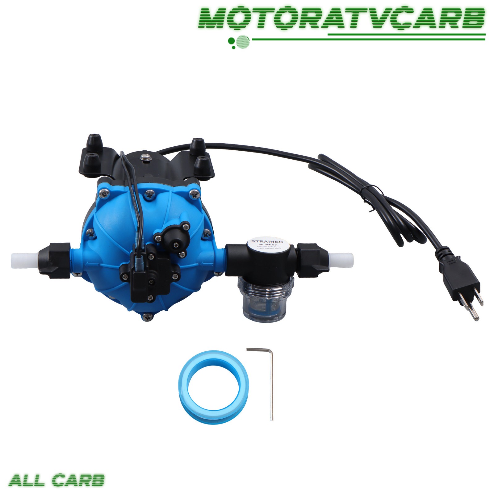 ALL-CARB Water Pressure Booster Diaphragm Pump 5-chamber 110V AC 80PSI 6GPM