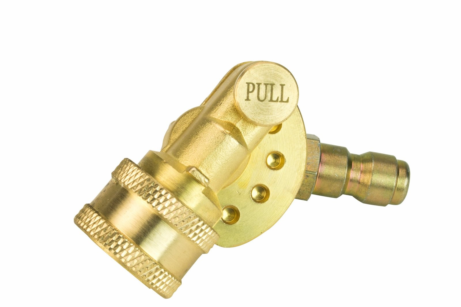 Erie Tools 120 Degree Pivoting Brass Quick Connect Coupler 1/4″ Plug and Socket