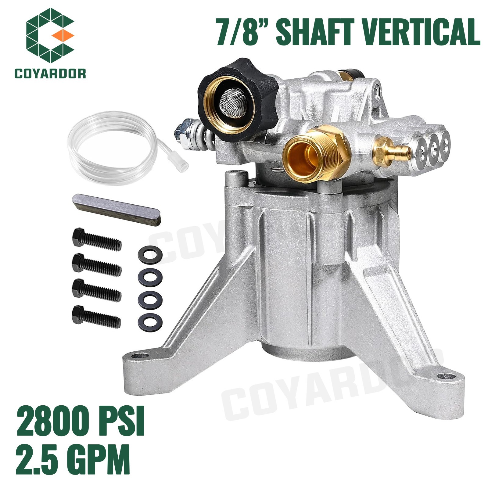 7/8″ Shaft Vertical High Pressure Washer Pump 2800 psi 2.5 GPM