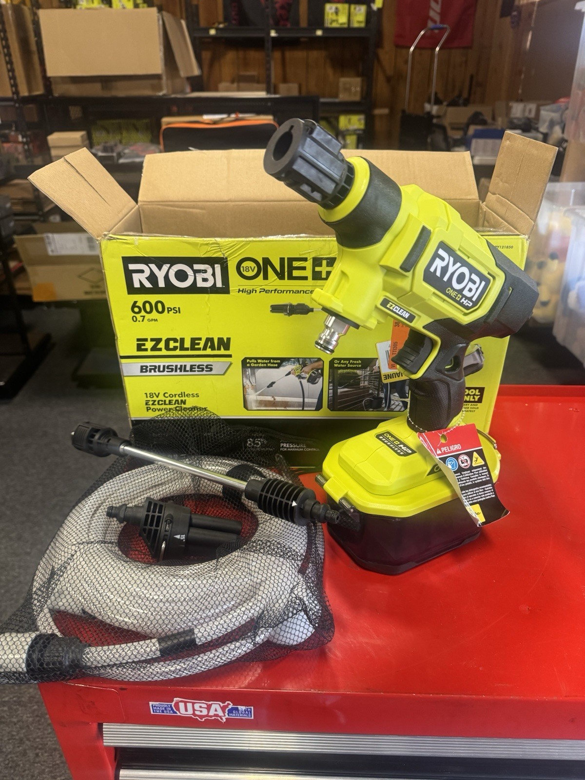 RYOBI HP 18V Brushless EZClean 600 PSI 0.7 GPM Power Cleaner RY121850