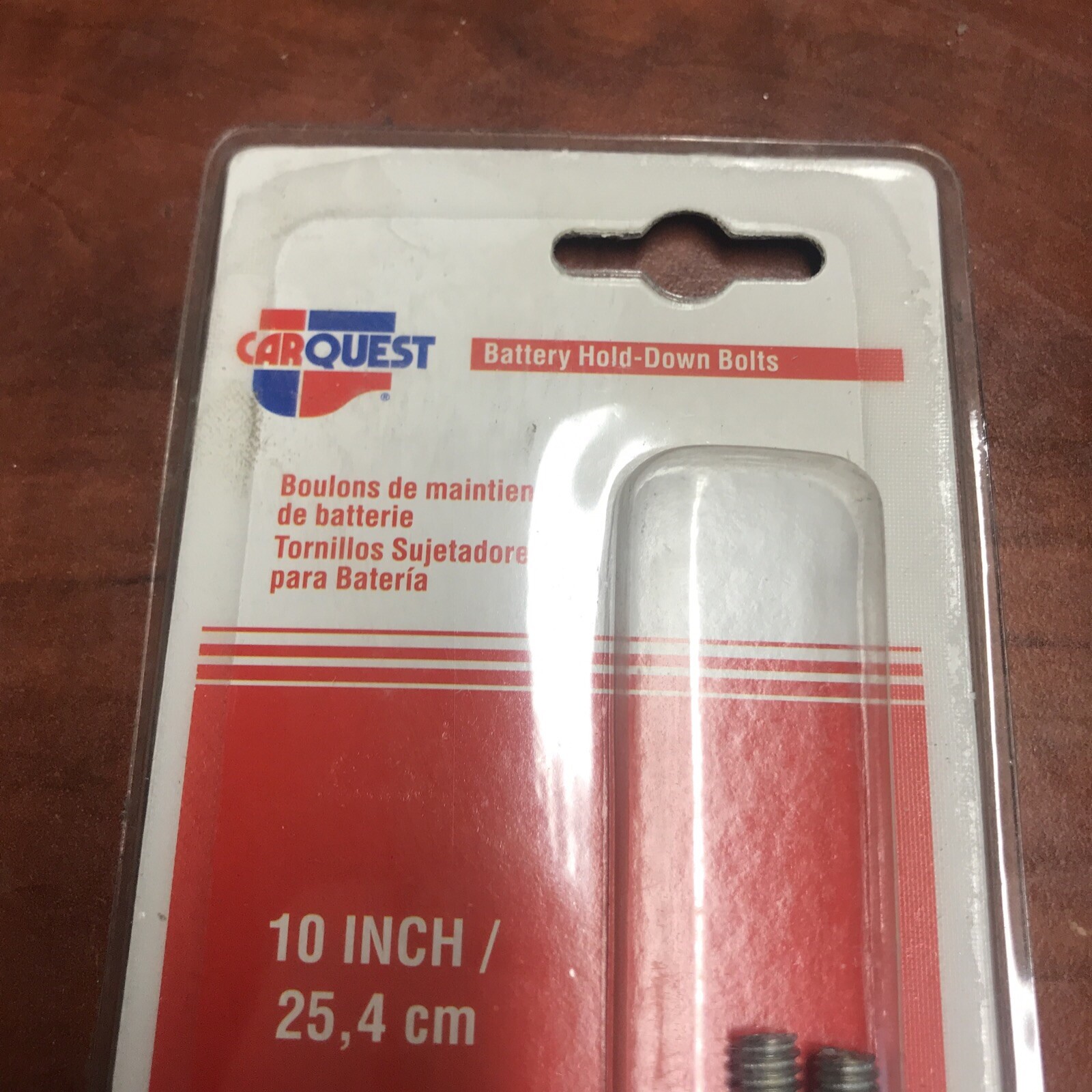 New 3x CarQuest 10″ J TYPE BATTERY HOLD DOWN BRACKET BOLTS CAR TRUCK CBA11510