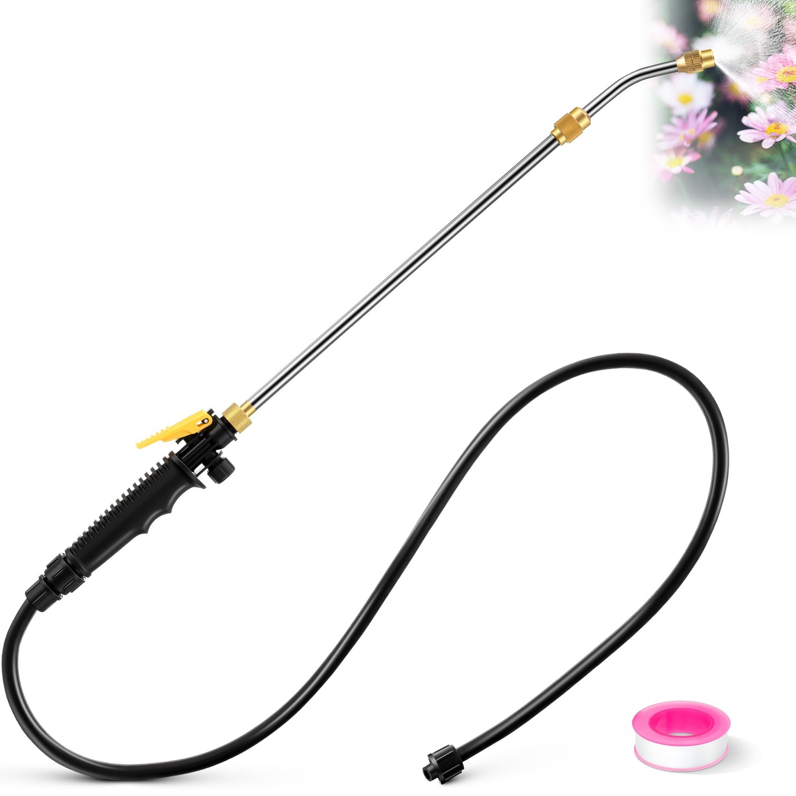 Enhon Replacement Sprayer Wand Compatible with Ryobi P2803 P2800, 29″, Yellow