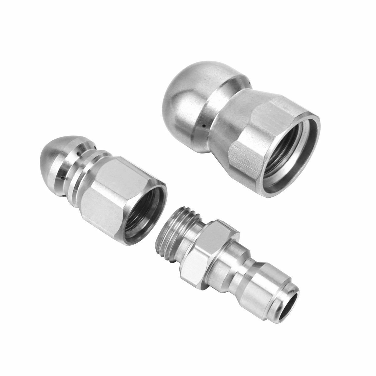 1/4” 3/8″ Sewer Jetter Rotating Nozzle for Pressure Washer Connect for Drain