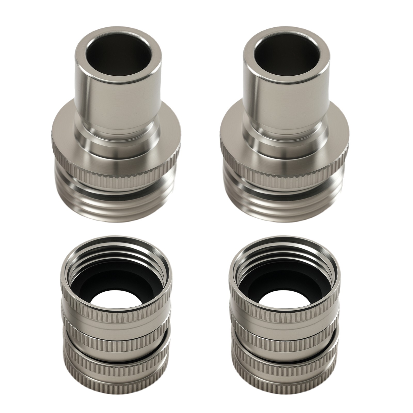 3/4in Garden Hose Pressure Washer Adapter Stainless Steel Fitting 4Pcs