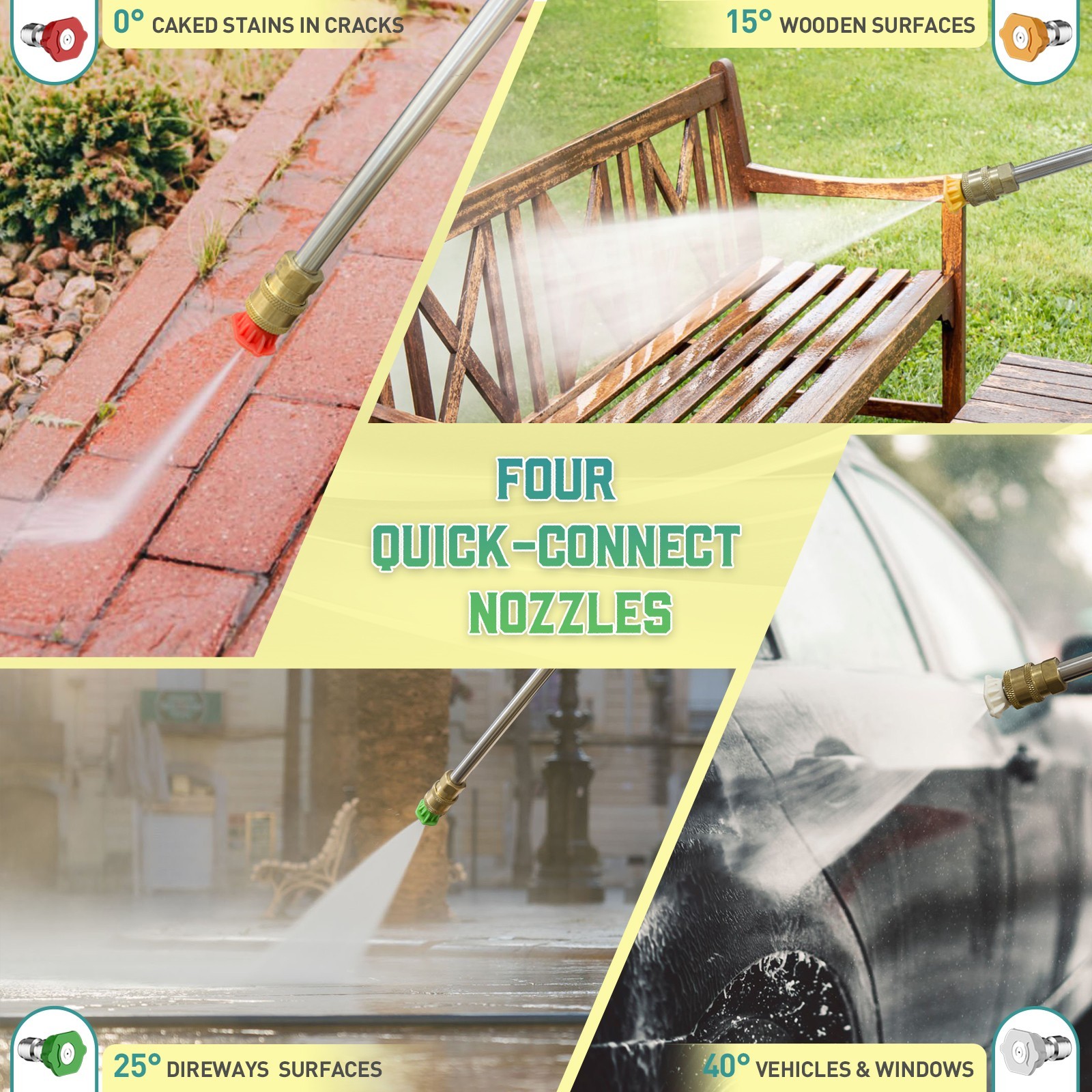 Pressure Washer 4200PSI 2.0GPM, High-Pressure Cleaning, Steel Lance, for Home