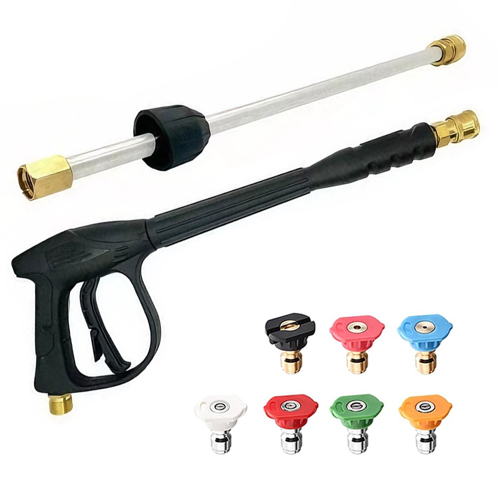 High Pressure 5800PSI Car Power Washer Gun Spray Wand Lance Nozzle Kit