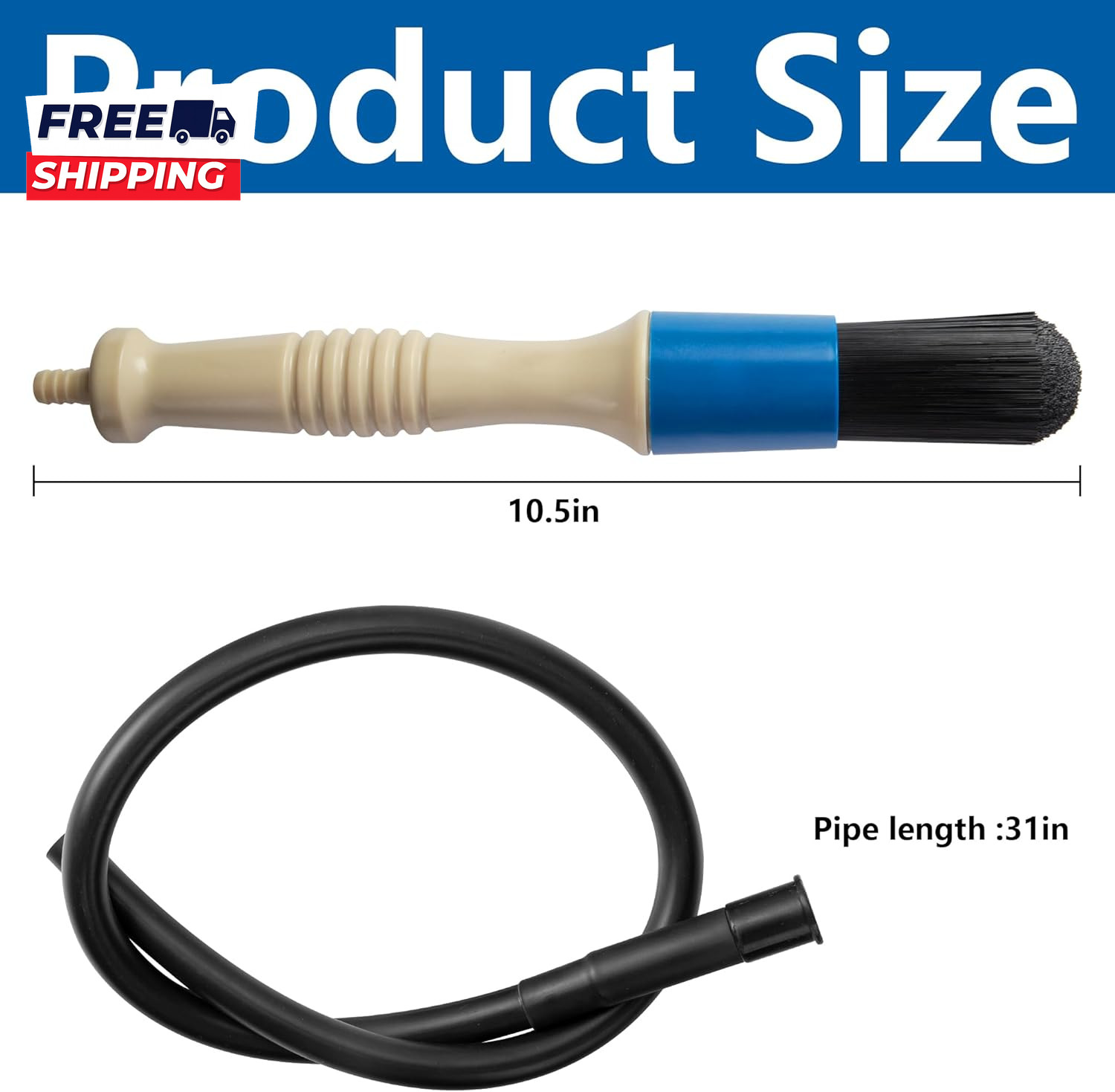 Parts Washer Brush with 31 Inch Hose Wear Resistant Parts Cleaning Brush Parts