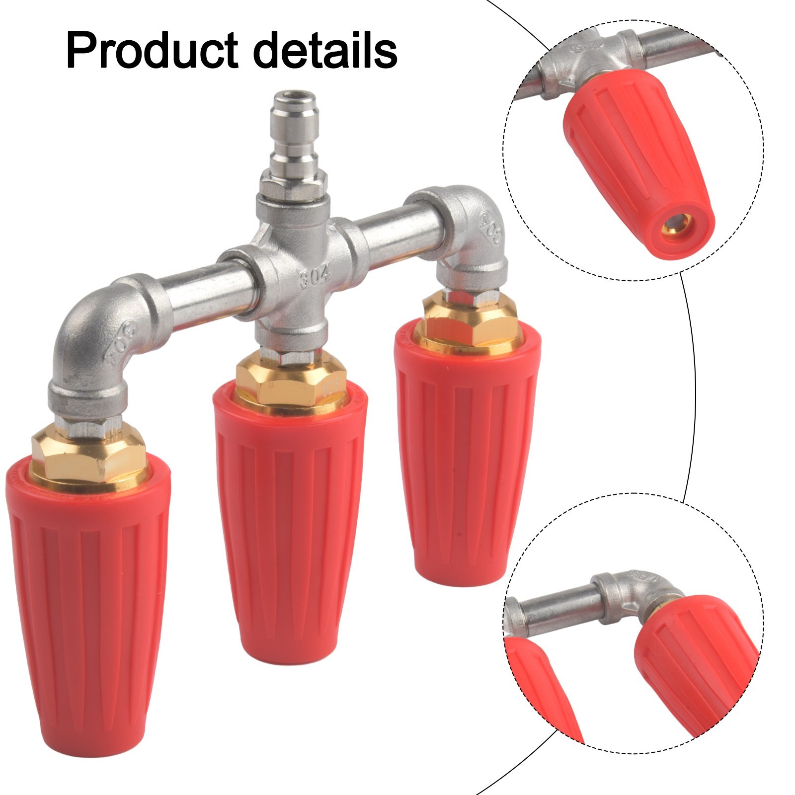 High Efficiency 360 Degree Rotary Turbo Nozzle for Outdoor Cleaning Tasks