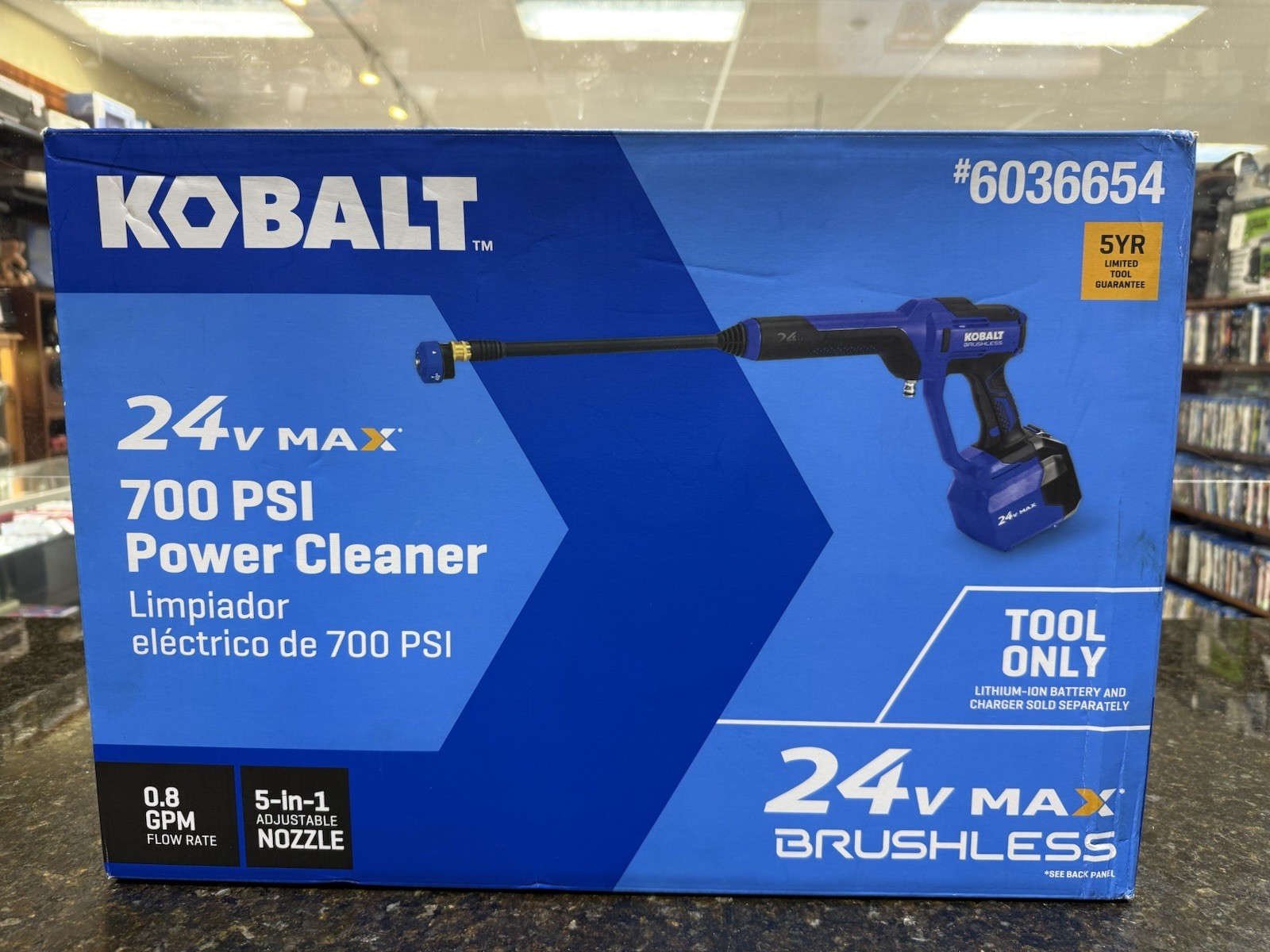 NEW Kobalt 700-PSI Cold Water Battery Outdoor power cleaner 0.8-GPM -Tools Only