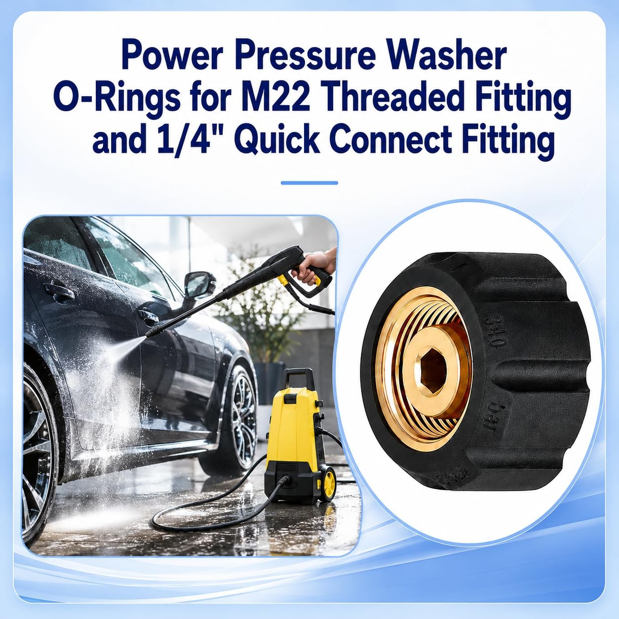 90 PCS 8 Sizes Rubber Garden Hose Washers Fits 1/4″ 3/8″ Quick Couplers