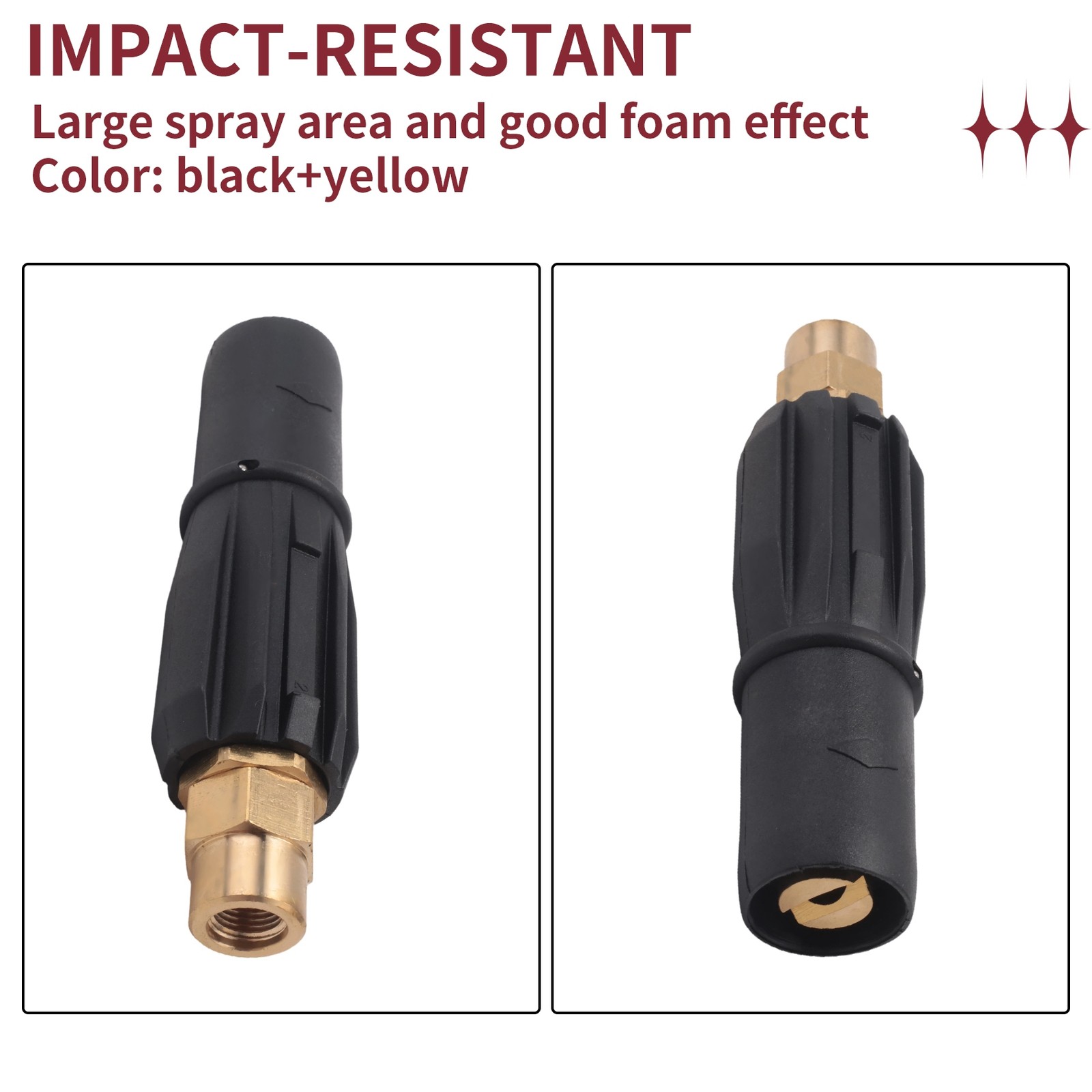 Brass Fan-Shaped Snow Foam Nozzle Self-Priming Nozzle for High Pressure8196