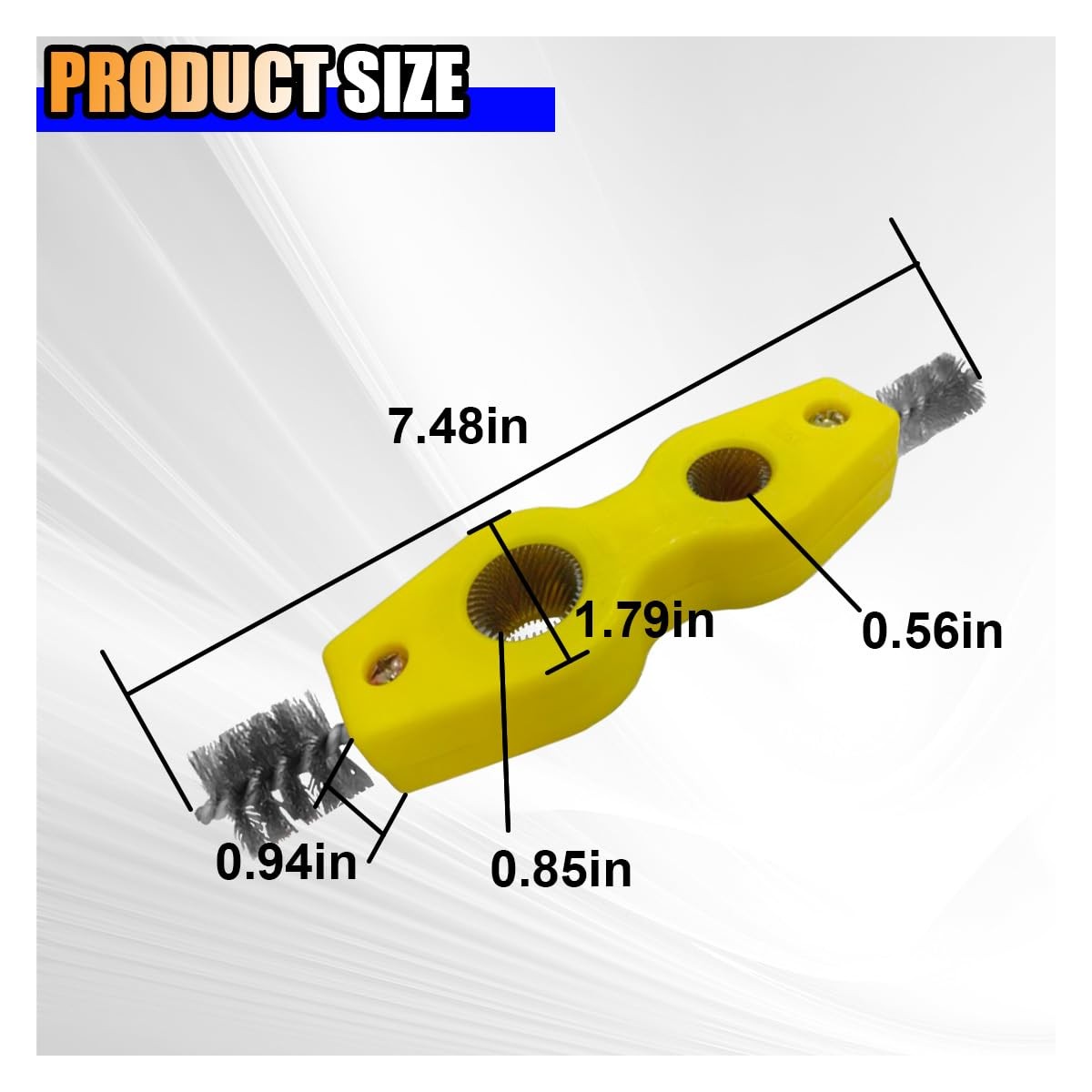 4 in 1 Car Battery Terminal Cleaner, Post 1PC, Yellow