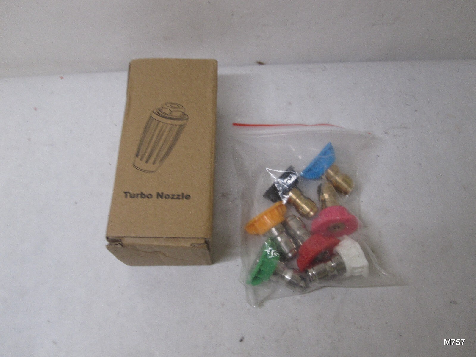 8pcs High Pressure Washer Rotating Turbo Nozzle Spray Tip Set 1/4″ 4000PSI Max