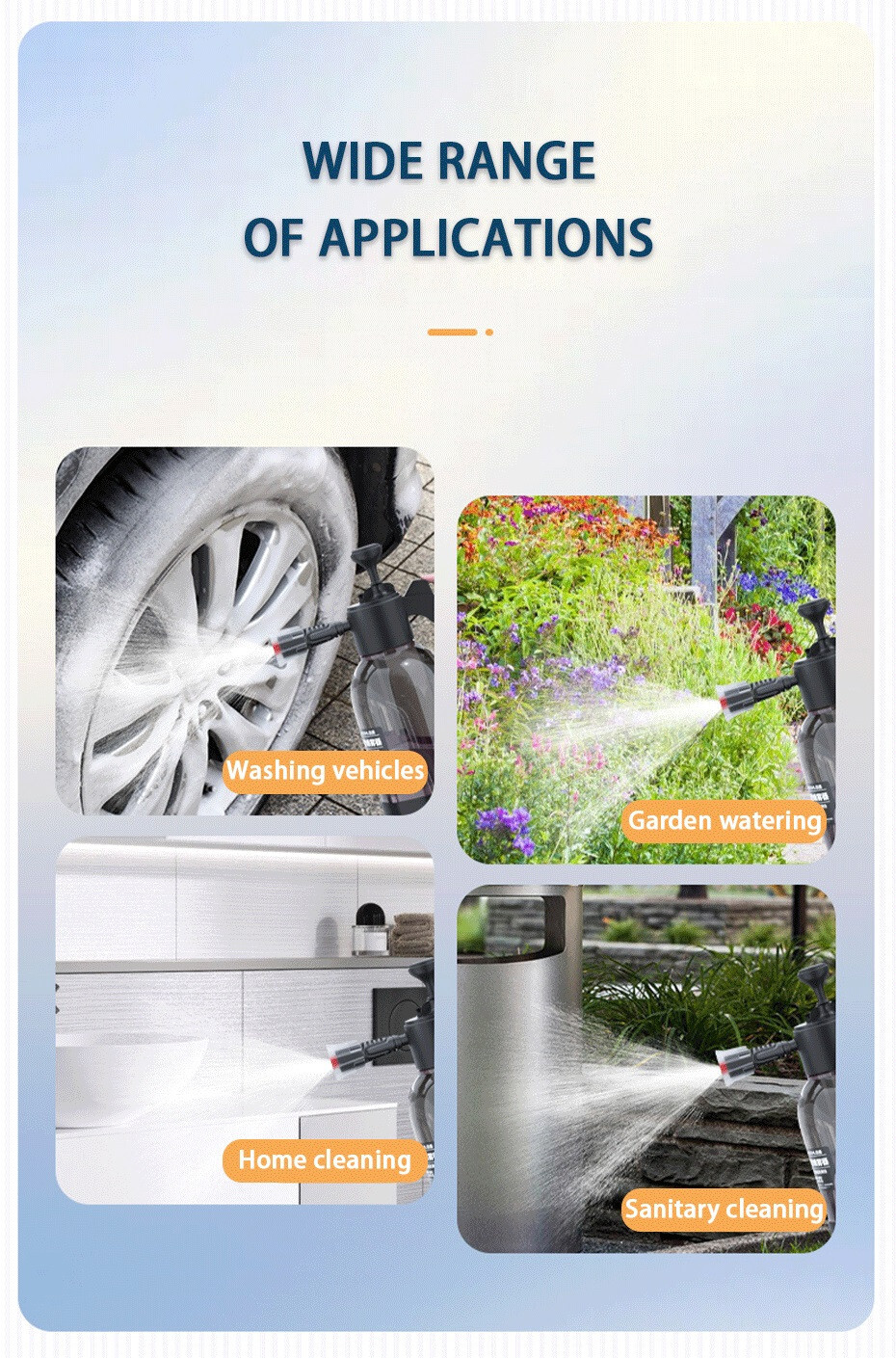 Car Detailing Washing Pressure Wash Kettle Sprayer Accessories For Home Garden
