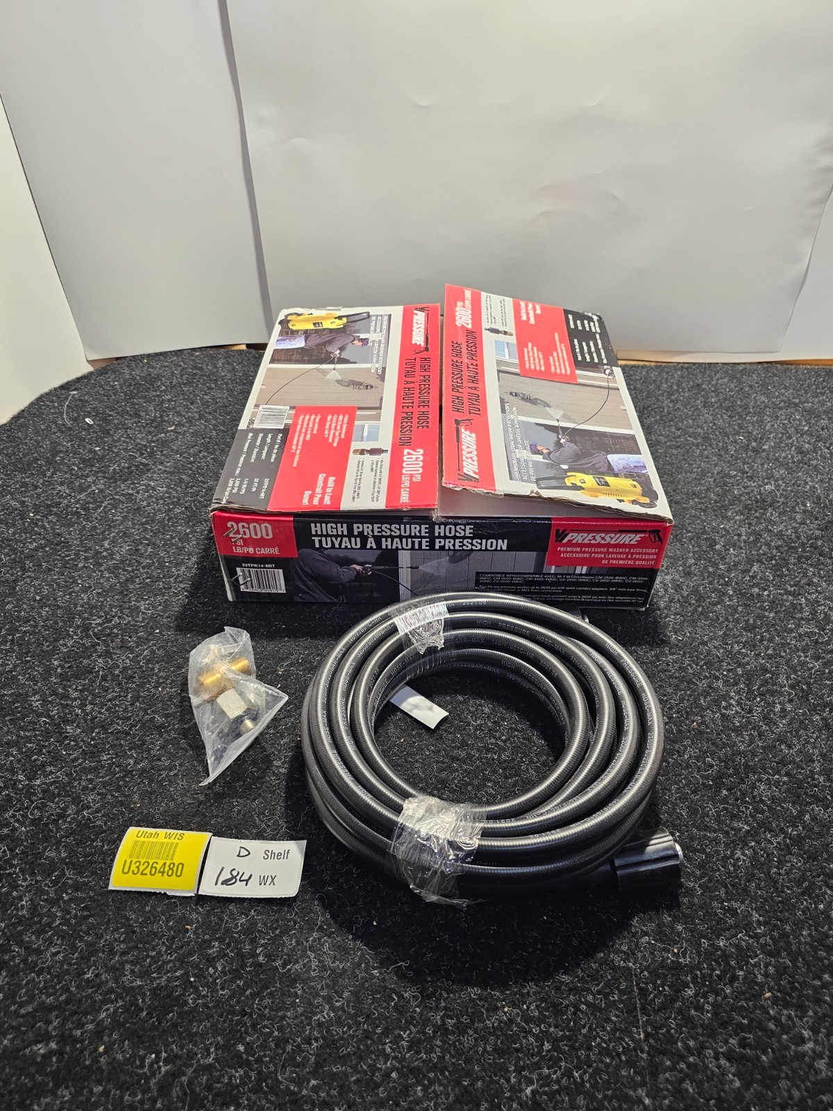 Valley Industries 25TPR14-MIT 25′ 2600 PSI High Pressure Washer Hose, Black