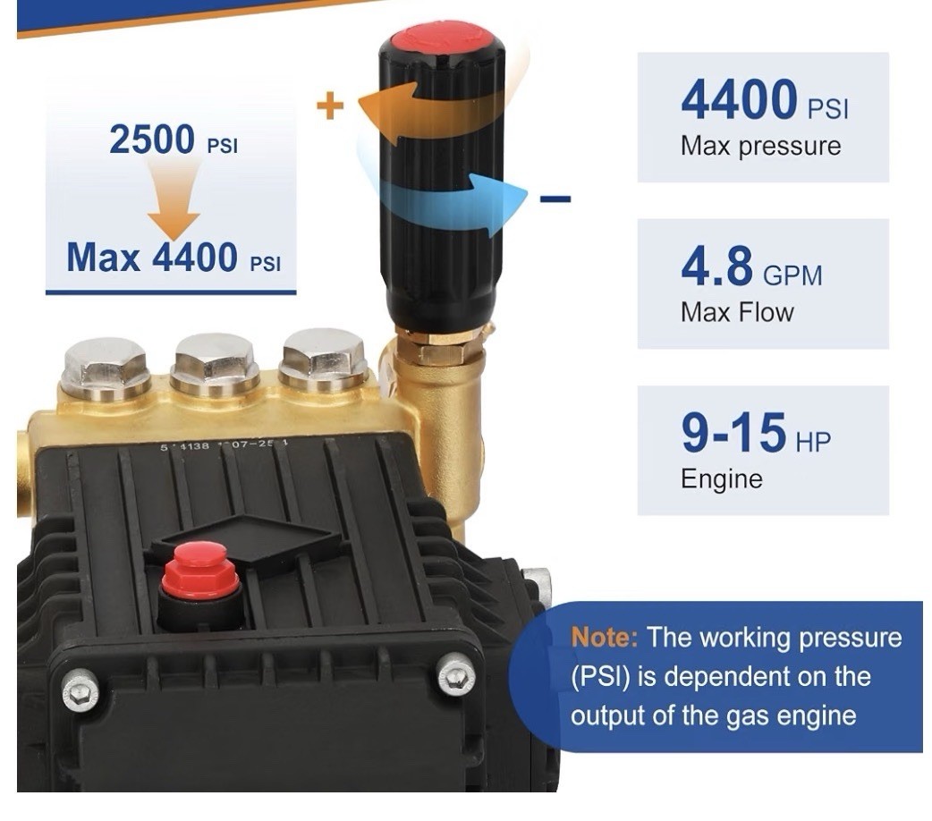 Pressure Washer Pump 1 Inch Shaft,Pressure Washer Pump 4400 psi,Power Washer …