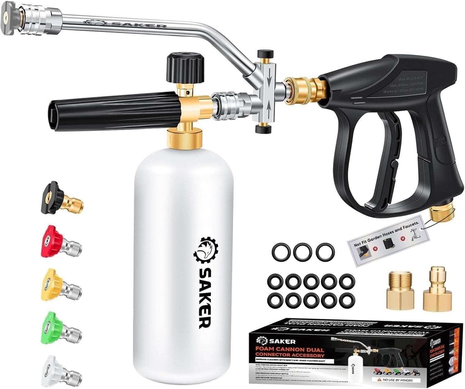 Dual Connector Foam Cannon Kit for Pressure Washer
