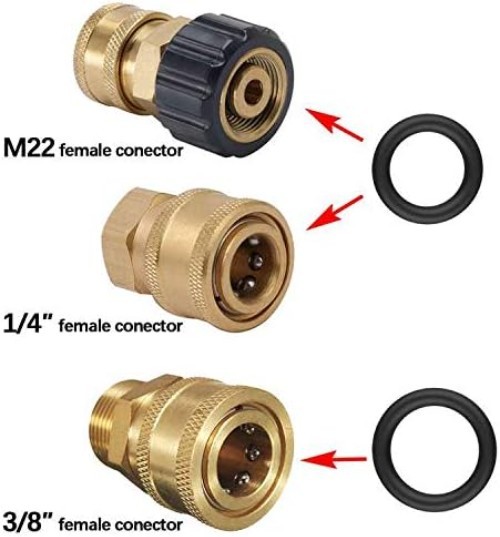 50 Pack O-Rings Power Pressure Washer Replacement for 1/4 inch, 3/8 inch, M22…
