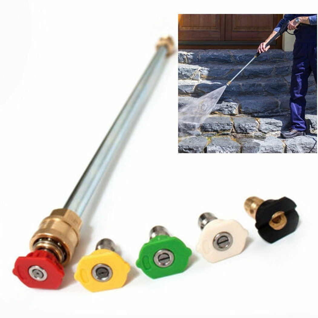 16Inch High Pressure Car Washer Spray Extension Wand Lance Nozzle Tips Hose New