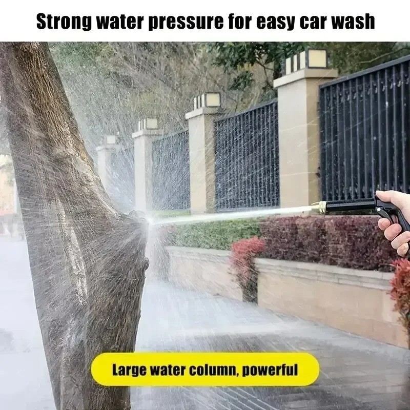 High Pressure Water Gun – 360° Rotating Nozzle, American Thread for Car & Patio