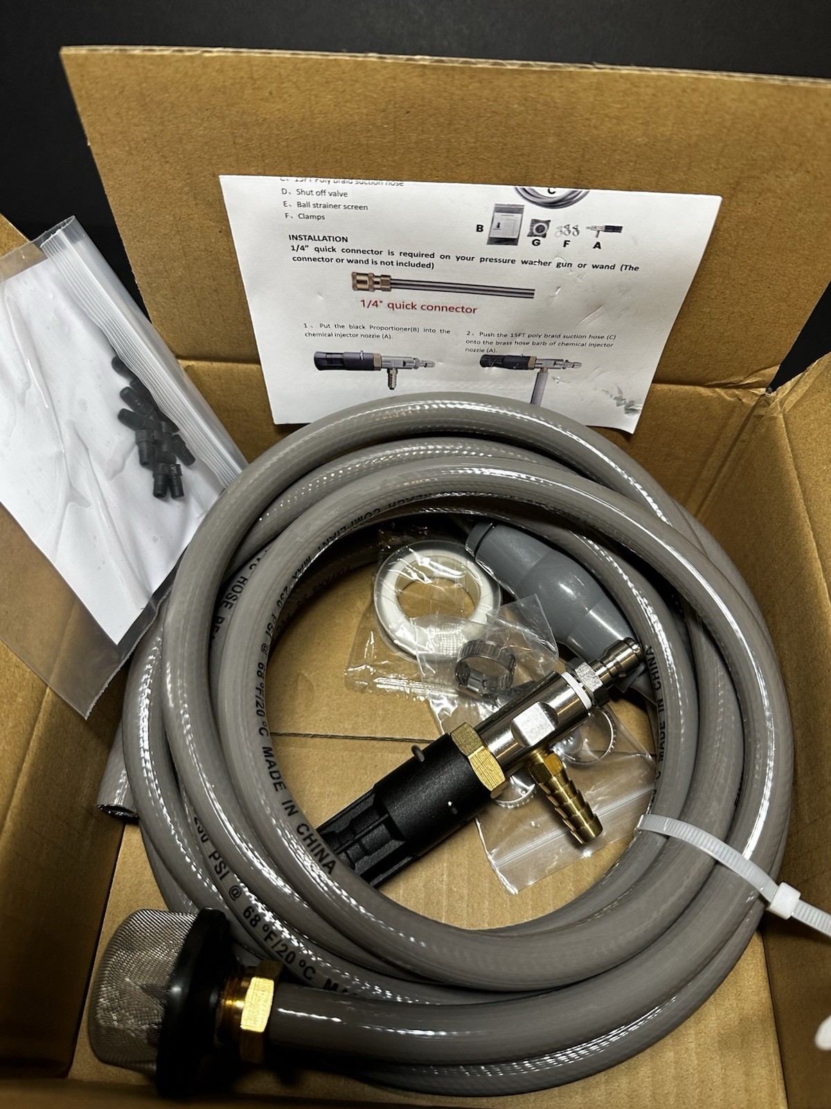 5-6.5 GPM, Downstream Injection Spray Nozzle Kit, High Power Washing External
