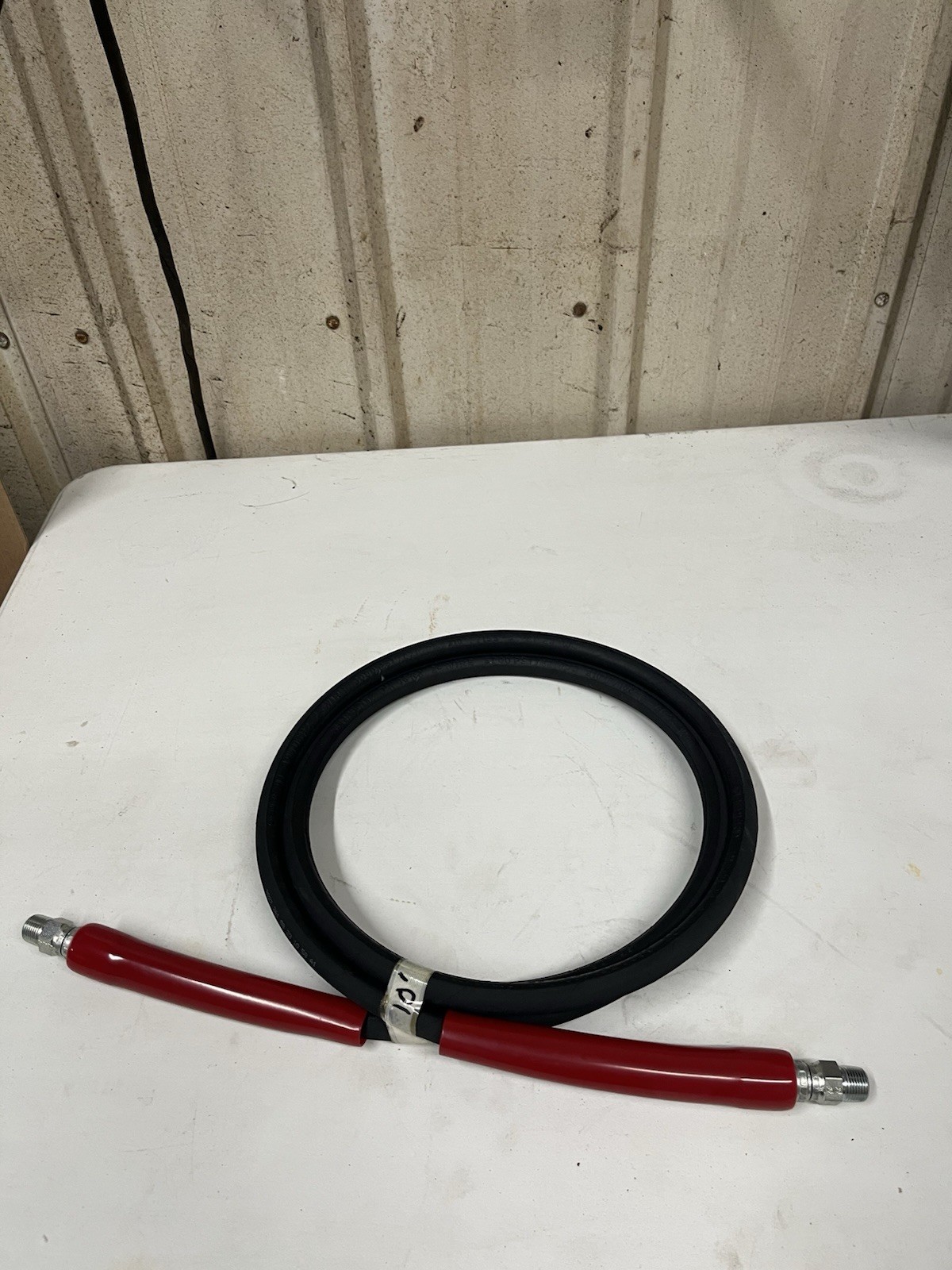 10ft 6000psi 2W Jumper Hose 3/8 x 3/8 Swivel Ends with guards Black