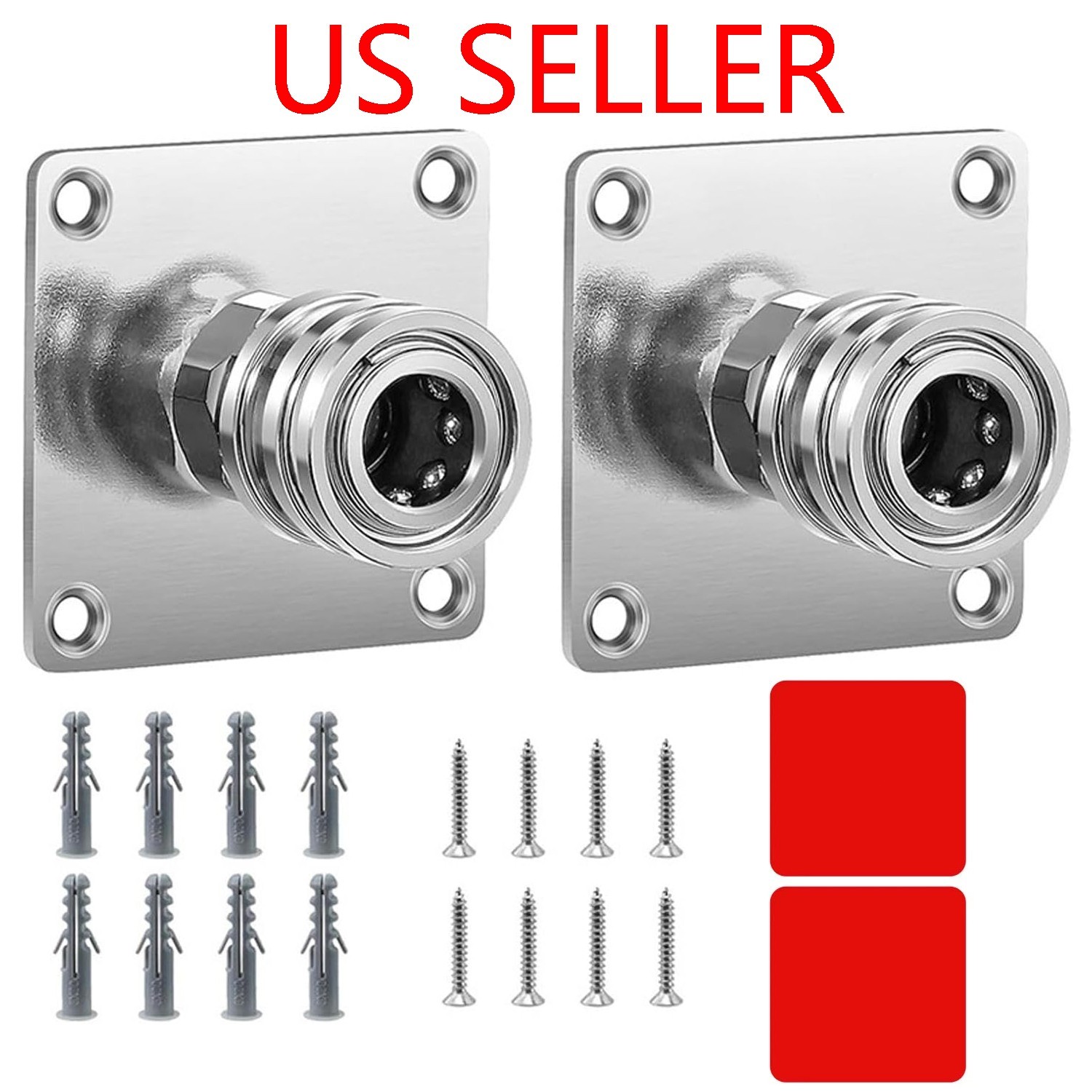 2 pcs Foam Cannon Holder 1/4″ Quick Connect Wall Mount Rack for Pressure Washer