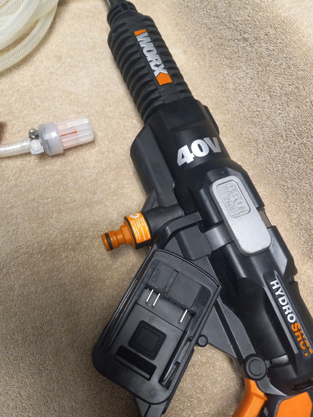 WORX HydroShot 40V Cordless Power Cleaner (WG644) With Hose NO BATTERIES