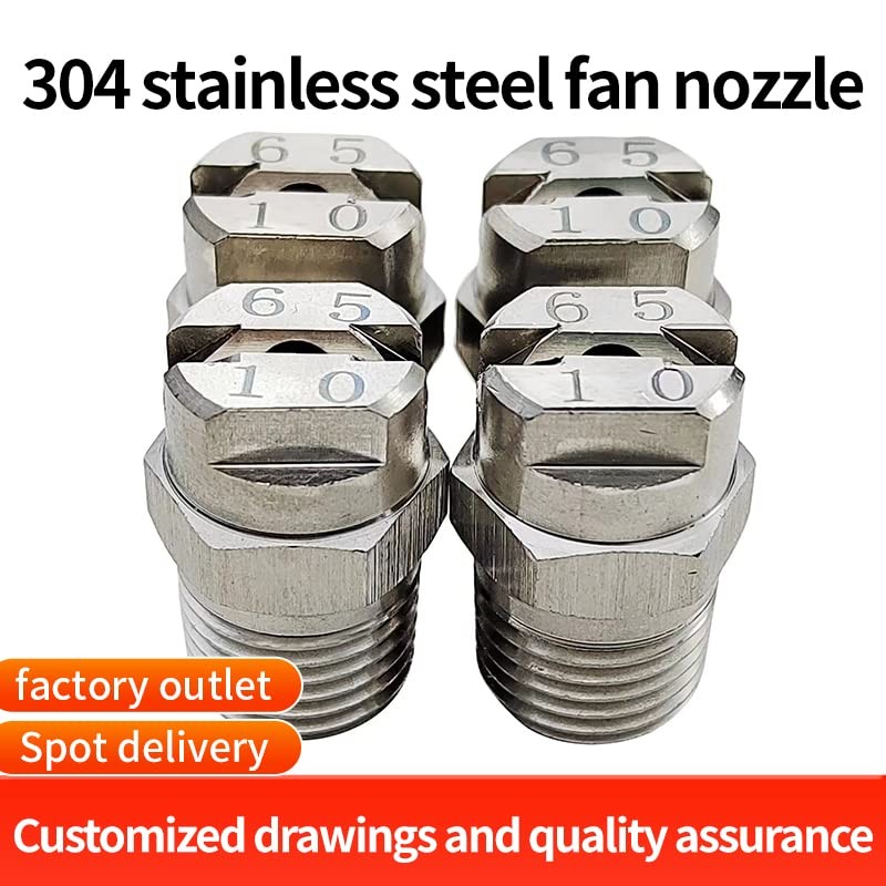 Stainless Steel 1/4BSPT High Pressure Spray Fan Washer Nozzle Tip 65 Degree O…