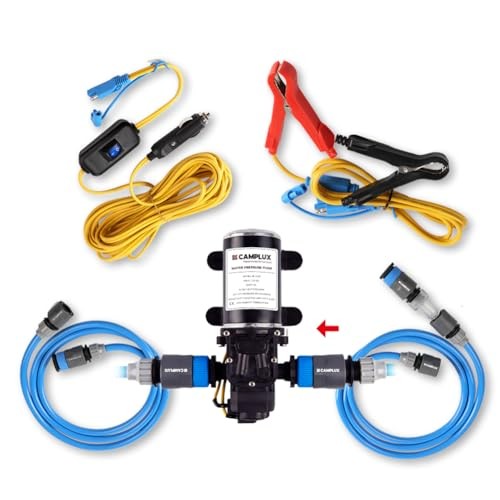 CAMPLUX 12V 1.6 GPM 65 PSI High Pressure Pump for Caravan RV Water Pump Kit