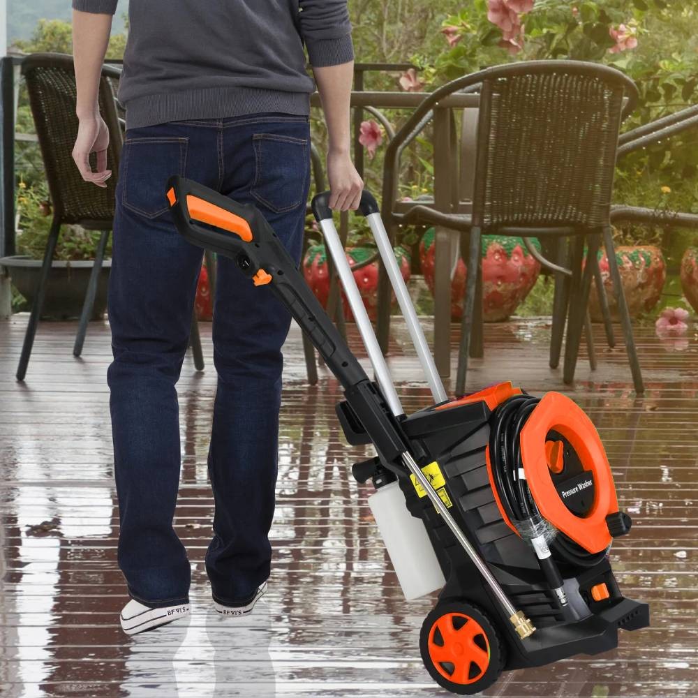 Electric High Pressure Washer 3800PSI 2GPM with Telescopic Handle Portable