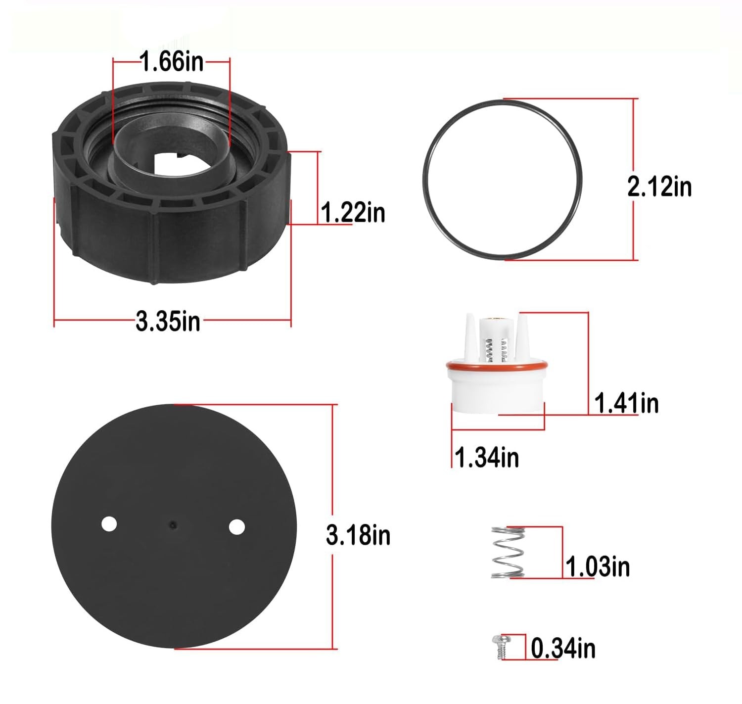 0887718 Backflow Convert Kit Replacement for Watts 800m4 Repair Kit 1 Inch fo…